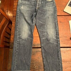 Citizens Of Humanity Classic Blue Cropped Jeans Liya Classic Fit High Rise